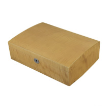 Handmade Curved upper cover OEM Large Capacity Cigar Box Okoume Top Quality Cigar Case